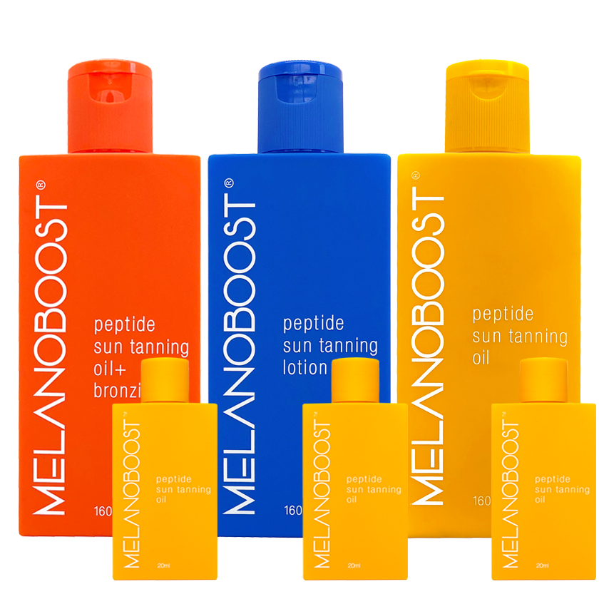 Melanoboost Peptide Sun Tanning Lotion Oils and Spray U.K MELANOBOOST