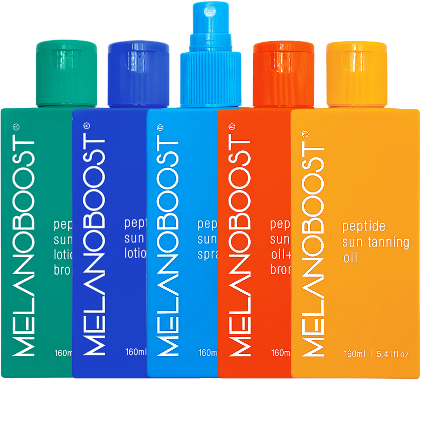 Melanoboost Peptide Sun Tanning Lotion Oils and Spray U.K MELANOBOOST
